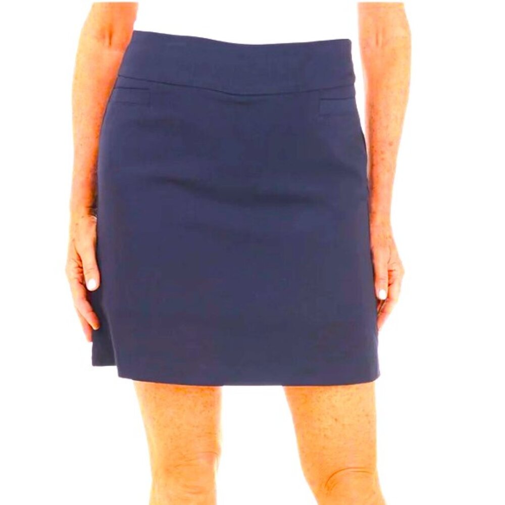 Navy Blue A-line Skort Size 10 Coconut Row Palm Beach Stretch Athleisure Golf